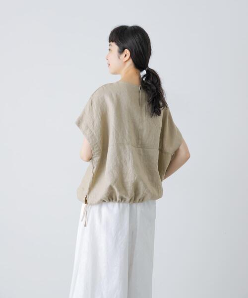 かぐれ(カグレ)の「リネンサークルプルオーバー(シャツ/ブラウス・レディース・ブラック/ベージュ・FREE)」の19枚目の写真