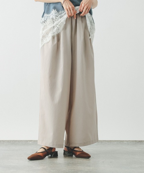 GLOBAL WORK（グローバルワーク）の「Airy Breezeワイドパンツ/636590（その他パンツ・レディース・ダークグレー/グレイッシュベージュ/ブラウン系その他6・LARGE/MEDIUM）」の3枚目の写真