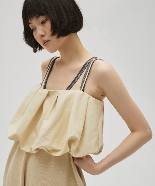 TODAYFUL(トゥデイフル)の「Cotton Bi-color Combinaison(サロペット/オーバーオール・レディース・ブラウン/アイボリー/インディゴブルー・38inch/36inch)」の10枚目の写真
