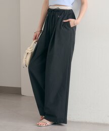 【レイヤード風デザイン/3サイズ展開】ウエストレースイージーパンツ
