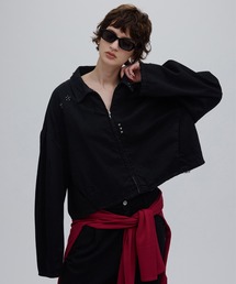 Ameri（アメリ）の「TATTOO STUDS DENIM JACKET（デニムジャケット）」