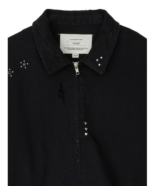 Ameri(アメリ)の「TATTOO STUDS DENIM JACKET(デニムジャケット・レディース・ブルー/ブラック・MEDIUM/SMALL)」の19枚目の写真