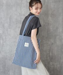 ストライプトートバッグ