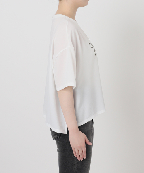 JOURNAL STANDARD relume(ジャーナルスタンダード レリューム)の「《追加2》2WAYジョーゼットロゴTEE(Tシャツ/カットソー・レディース・スミクロ/ホワイト系その他/ブラウン/ダークブルー・FREE)」の10枚目の写真