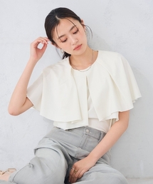 a.v.v（アーヴェヴェ）の「【接触冷感 UVカット】ケープトップス（Tシャツ/カットソー）」