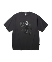 バブルレタリンググラフィックTシャツ（チャコール）