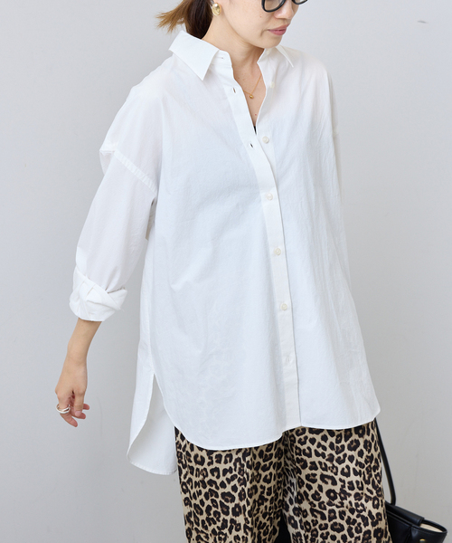 SLOBE IENA(スローブイエナ)の「コットンビックレギュラーシャツ(シャツ/ブラウス・レディース・ホワイト/サックスブルー/イエロー・FREE)」の10枚目の写真