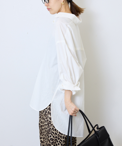 SLOBE IENA(スローブイエナ)の「コットンビックレギュラーシャツ(シャツ/ブラウス・レディース・ホワイト/サックスブルー/イエロー・FREE)」の11枚目の写真