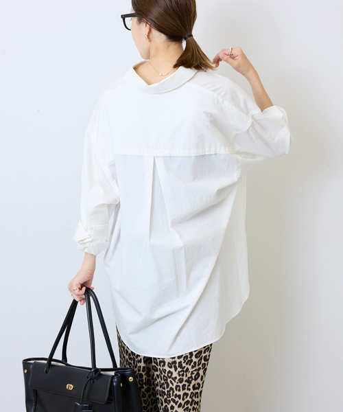 SLOBE IENA(スローブイエナ)の「コットンビックレギュラーシャツ(シャツ/ブラウス・レディース・ホワイト/サックスブルー/イエロー・FREE)」の12枚目の写真