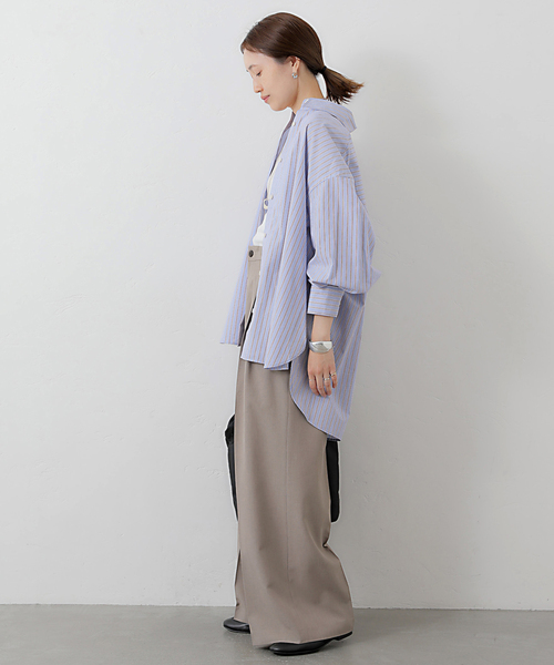 SLOBE IENA(スローブイエナ)の「コットンビックレギュラーシャツ(シャツ/ブラウス・レディース・ホワイト/サックスブルー/イエロー・FREE)」の14枚目の写真