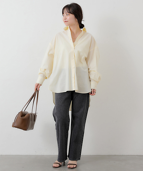 SLOBE IENA(スローブイエナ)の「コットンビックレギュラーシャツ(シャツ/ブラウス・レディース・ホワイト/サックスブルー/イエロー・FREE)」の14枚目の写真