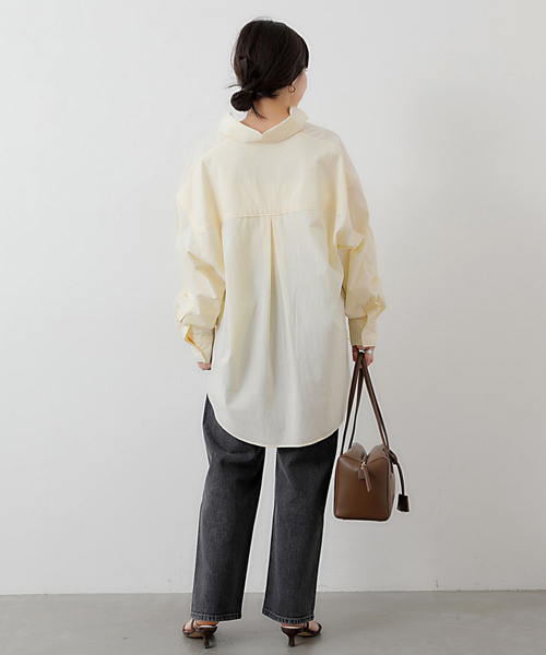SLOBE IENA(スローブイエナ)の「コットンビックレギュラーシャツ(シャツ/ブラウス・レディース・ホワイト/サックスブルー/イエロー・FREE)」の16枚目の写真