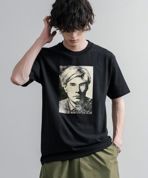OBEY(オベイ)の「OBEY オベイ ANDY WARHOL - CLASSIC TEES グラフィックプリント半袖Tシャツ(Tシャツ/カットソー・メンズ・ブラック/ホワイト・L/M)」の1枚目の写真