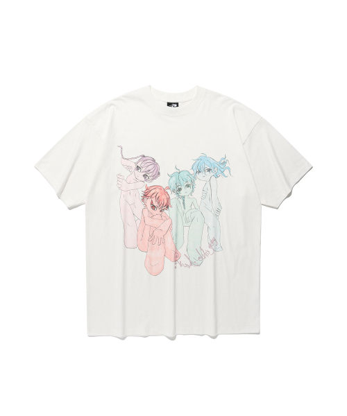 NICE GHOST CLUB(ナイスゴーストクラブ)の「NICEGHOSTCLUB 4ANGELS BIGBIG TEE_WHITE(NG2GMUT547F)(Tシャツ/カットソー・レディース・ホワイト・F)」の2枚目の写真