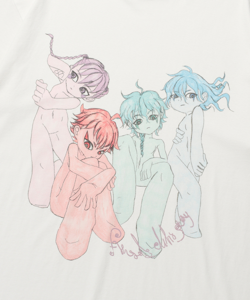 NICE GHOST CLUB(ナイスゴーストクラブ)の「NICEGHOSTCLUB 4ANGELS BIGBIG TEE_WHITE(NG2GMUT547F)(Tシャツ/カットソー・レディース・ホワイト・F)」の5枚目の写真