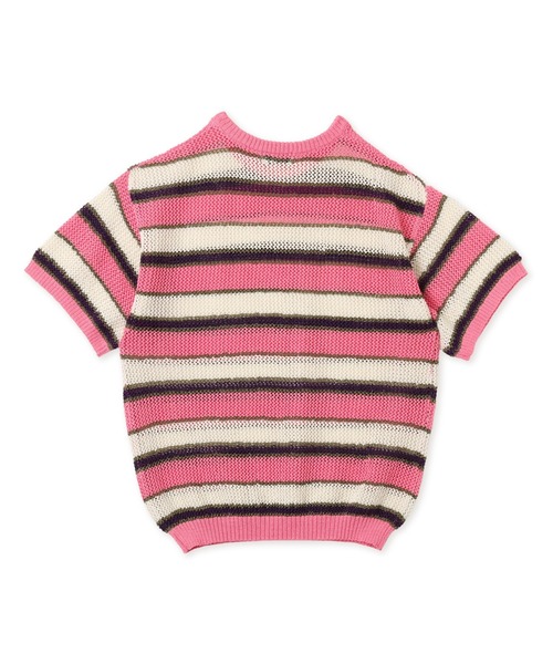 atmos pink(アトモスピンク)の「atmos pink Border Mesh Knit Tops / アトモス ピンク ボーダー メッシュ ニット トップ(ニット/セーター・レディース・ピンク/ブルー・FREE)」の6枚目の写真