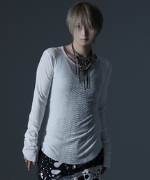 NOVESSEL（ノベセル）の「『NOVESSEL/ノベセル』パイソンロングスリーブテレコカットソー【Y】【CN】（Tシャツ/カットソー）」