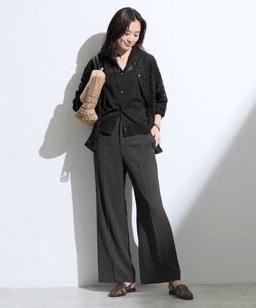 INDIVI(インディヴィ)の「【接触冷感/UVケア/着る日傘】ワイドストレートパンツ(その他パンツ・レディース・ブラウン系/チャコール/ブラック・13/15 /05/36/38/40/19/03)」の16枚目の写真