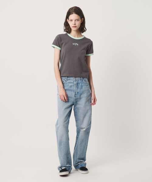 BILLABONG(ビラボン)の「<BILLABONG × CGS.>リンガー Tシャツ ウィメンズ(Tシャツ/カットソー・レディース・ベージュ/ダークグレー・M)」の5枚目の写真