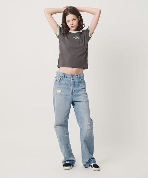 BILLABONG(ビラボン)の「<BILLABONG × CGS.>リンガー Tシャツ ウィメンズ(Tシャツ/カットソー・レディース・ベージュ/ダークグレー・M)」の6枚目の写真