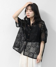 オーバーサイズ レースシャツ OVERSIZED LACE SHIRT