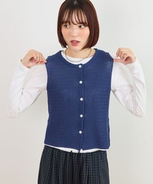ニットボタンベスト