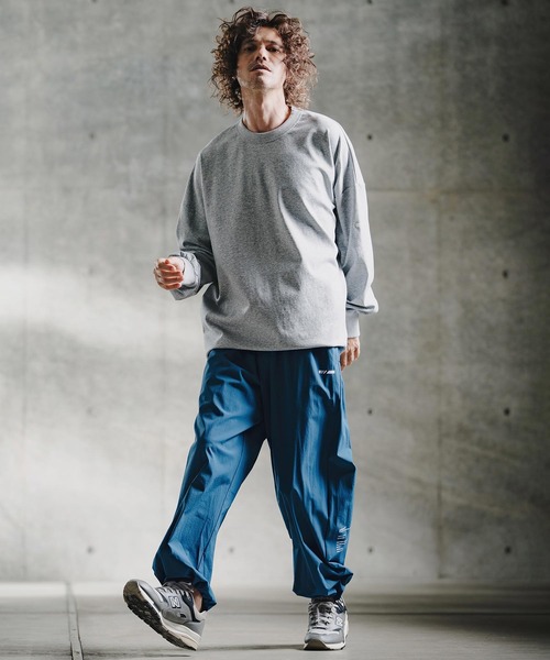 GLIMCLAP(グリムクラップ)の「mp15195-Ripstop & Stretch Nylon Wide Track Pants トラックパンツ(211-005-gla-cg)(その他パンツ・メンズ・ブラック/ブルー・S/L/M)」の5枚目の写真