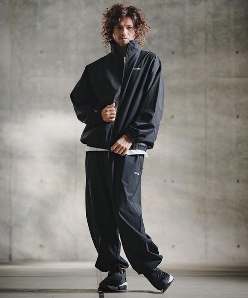 GLIMCLAP(グリムクラップ)の「mp15195-Ripstop & Stretch Nylon Wide Track Pants トラックパンツ(211-005-gla-cg)(その他パンツ・メンズ・ブラック/ブルー・S/L/M)」の13枚目の写真