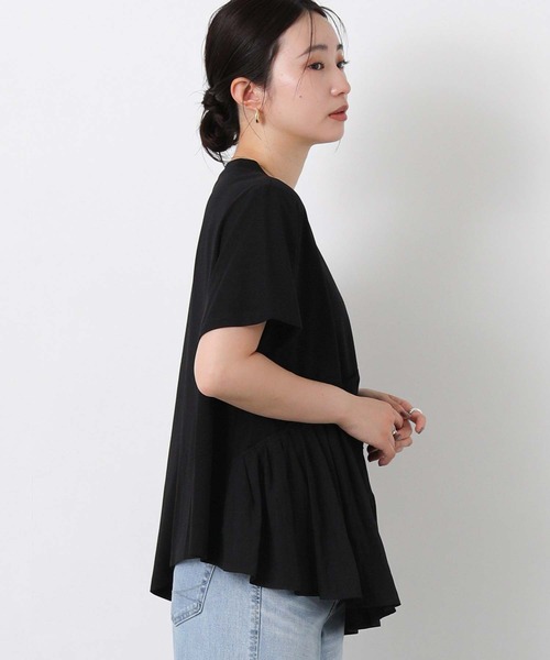 Gready Brilliant(グレディブリリアン)の「アシメティアードクルー(Tシャツ/カットソー・レディース・ブラック/オフホワイト・38)」の18枚目の写真