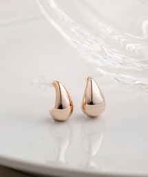 ◆金属アレルギー対応◆◆made in japan◆　【高品質ポスト】【純金・純銀厚メッキ】ドロップ　ジルコニアセラミックポストピアス