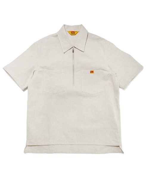 BEN DAVIS(ベンデイビス)の「Mix Half Zip Shirt Ⅲ 〈Ben Davis Signature collection Curated by POGGY〉/ハーフジップシャツコットンリネン(シャツ/ブラウス・メンズ・ナチュラル・LARGE)」の1枚目の写真