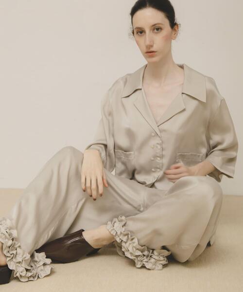 LAATO(ラート)の「open collar shirts(シャツ/ブラウス・レディース・ダークブラウン/グレー系その他・FREE)」の5枚目の写真