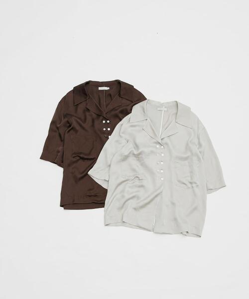 LAATO(ラート)の「open collar shirts(シャツ/ブラウス・レディース・ダークブラウン/グレー系その他・FREE)」の10枚目の写真