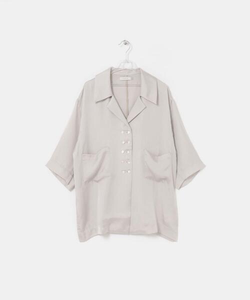 LAATO(ラート)の「open collar shirts(シャツ/ブラウス・レディース・ダークブラウン/グレー系その他・FREE)」の12枚目の写真