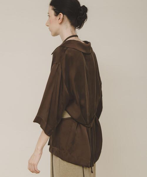 LAATO(ラート)の「open collar shirts(シャツ/ブラウス・レディース・ダークブラウン/グレー系その他・FREE)」の18枚目の写真