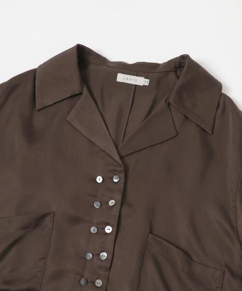 LAATO(ラート)の「open collar shirts(シャツ/ブラウス・レディース・ダークブラウン/グレー系その他・FREE)」の22枚目の写真