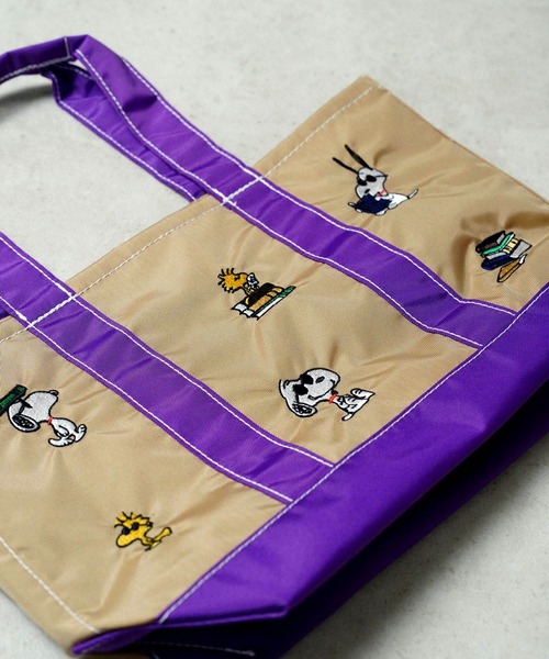 Vintage PEANUTS（ビンテージピーナッツ）の「"11"≪Vintage PEANUTS≫1ポケット 刺繍 バイカラー トートバッグ（トートバッグ・レディース・ネイビー/ベージュ/ダークグレー・M）」の14枚目の写真