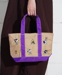 Vintage PEANUTS（ビンテージピーナッツ）の「"11"≪Vintage PEANUTS≫1ポケット 刺繍 バイカラー トートバッグ（トートバッグ）」