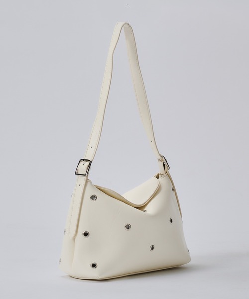 SELLE GLANT(セレグランテ)の「ONE-HANDLE EYELET DESIGN BAG / ワンハンドルアイレットデザインバッグ(ハンドバッグ・メンズ・オフホワイト/ダークブラウン/ブラック・FREE)」の2枚目の写真