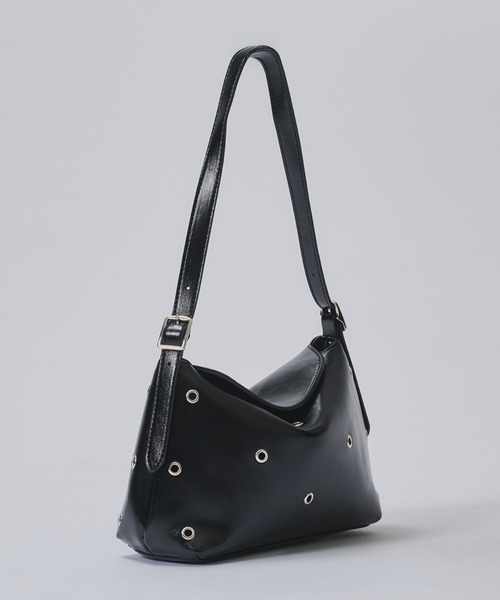 SELLE GLANT(セレグランテ)の「ONE-HANDLE EYELET DESIGN BAG / ワンハンドルアイレットデザインバッグ(ハンドバッグ・メンズ・オフホワイト/ダークブラウン/ブラック・FREE)」の1枚目の写真