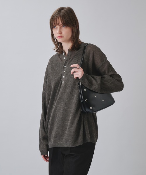 SELLE GLANT(セレグランテ)の「ONE-HANDLE EYELET DESIGN BAG / ワンハンドルアイレットデザインバッグ(ハンドバッグ・メンズ・オフホワイト/ダークブラウン/ブラック・FREE)」の13枚目の写真