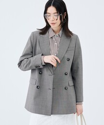 NOLLEY’S Sophi | 《防シワ/紫外線防止》ウォッシャブルピンチェック/ストライプジャケット(テーラードジャケット)