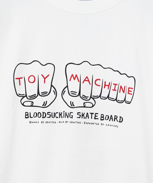 TOY　MACHINE（トイ　マシーン）の「TM NEW FIST SS TEE（Tシャツ/カットソー・メンズ・ホワイト/ブラック・M/L/XL）」の5枚目の写真
