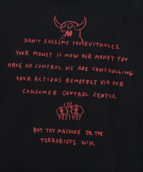 TOY　MACHINE（トイ　マシーン）の「TM NEW FIST SS TEE（Tシャツ/カットソー・メンズ・ホワイト/ブラック・M/L/XL）」の12枚目の写真