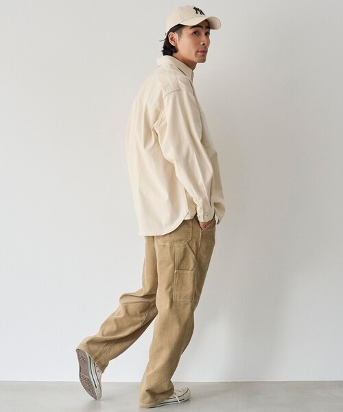 coen(コーエン)の「デニムワークシャツ(シャツ/ブラウス・メンズ・ホワイト/ネイビー・M/S/L/XL)」の4枚目の写真
