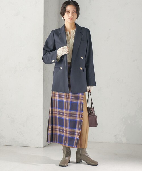 O'NEIL of DUBLIN（オニールオブダブリン）の「【SHIPS別注】O’NEIL OF DUBLIN:パッチワーク ファッション ロング キルト（スカート・レディース・キャメル/グリーン・10/8）」の14枚目の写真