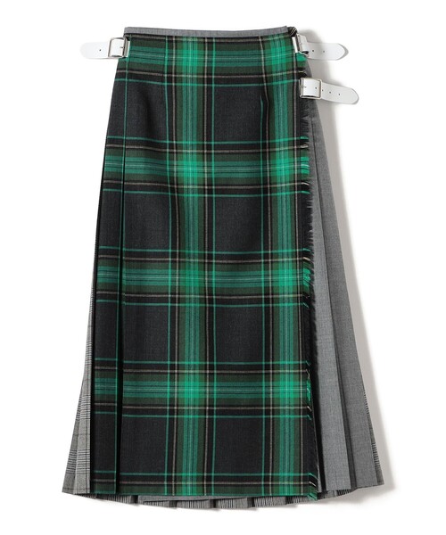 O'NEIL of DUBLIN（オニールオブダブリン）の「【SHIPS別注】O’NEIL OF DUBLIN:パッチワーク ファッション ロング キルト（スカート・レディース・キャメル/グリーン・10/8）」の4枚目の写真