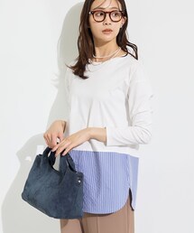 【レイヤードにおすすめ】シャツコンビ ロングTシャツ