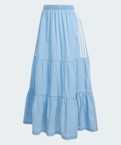 adidas(アディダス)の「adidas/アディダス ORI DENIM SKIRT スリーストライプス デニムスカート ウエストゴム カジュアル モダン レディース 2026年夏 夏服(スカート・レディース・ブラック/ブルー・S/M/L)」の8枚目の写真