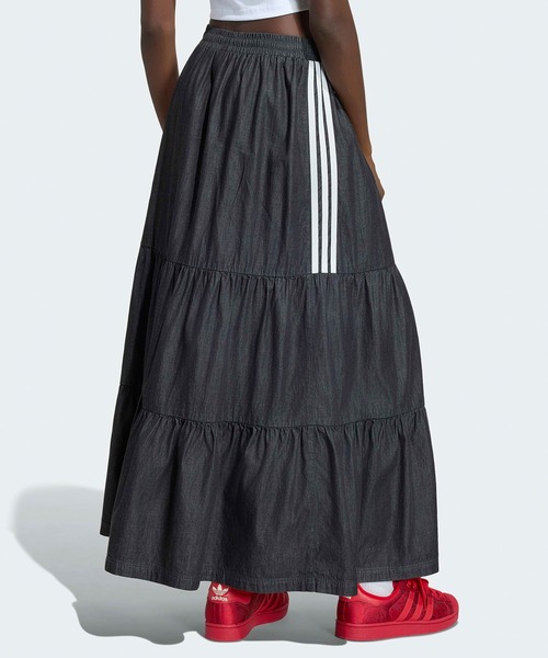 adidas(アディダス)の「adidas/アディダス ORI DENIM SKIRT スリーストライプス デニムスカート ウエストゴム カジュアル モダン レディース 2026年夏 夏服(スカート・レディース・ブラック/ブルー・S/M/L)」の6枚目の写真